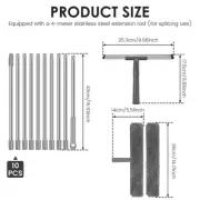 Window Squeegee Cleaner Kit Professional Window Cleaning Kit Detachable weTLE