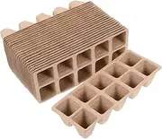 BESPORTBLE 20 Pack Seedling Starter Trays Reusable Plant Fiber Young Plant Starter Pots Round Indoor Planting Trays for Garden Nursery Pots