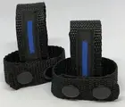 Belt Keepers, Only 1mm Thin, Duty Belt, Police, Thin Blue Line, Black, 4 x Item