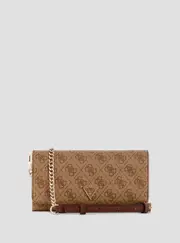 GUESS Brown Logo Noelle Flap Organiser Bag