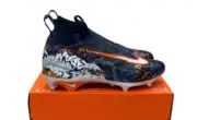 Nike Alpha Menace Elite 3 RW Navy Orange Football Cleats CV0578-400, Men's 14