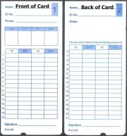 100 E14 TIME CARDS FOR LATHEM 400E TIME CLOCK (E14-100)