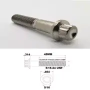 5/16 UNF X 45MM FINE THREAD TITANIUM 12 POINT BOLT GRADE 5