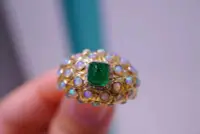 在飛比找Yahoo!奇摩拍賣優惠-『台北奧斯珠寶』祖母綠戒指60分(藍寶石.紅寶石.碧璽.尖晶