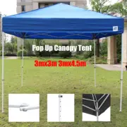 3mx3m/4.5m Pop Up Canopy Tent Instant Outdoor Canopy Easy Set-up Folding Shelter