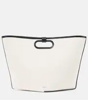 [Alaia] Alaïa Folded Large canvas tote bag One Size white