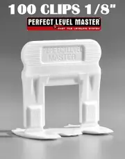 1/8" 100 T-Lock Clips - Perfect Level Master - Tile Leveling System spacers