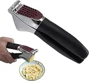 Garlic Mincer - Metal Garlic Press Crusher | Ergonomic Handle Easy Clean Kitchen Gadgets, Squeezer Peeler Hand Tools for Fine Mincing