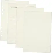 KALLORY 6 Hole A5 Planner Inserts 4 Pack Loose Leaf Paper Refills A5 Binder Inserts Notebook Refill Lined Paper