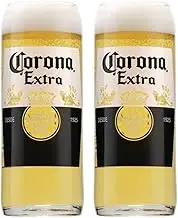 Official 2 x Nucleated Corona Extra Pint Glass Original Glass - Clear, 1pints