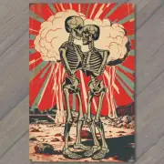 13x19" Skeleton Embrace Atomic Nuclear Explosion End Of The World Love Forever