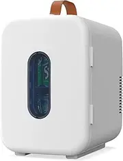 YOPOWER Portable Bar Fridge for Home, 10 Liter Compact Cooler and Warmer Personal Mini Refrigerator, White