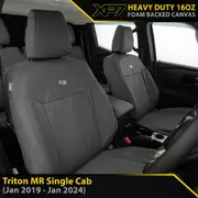 Mitsubishi Triton MR - Single Cab - XP7 Heavy-Duty Canvas 2x Front Seat Covers (Made to Order)