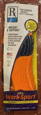Insoles Sorbothane Sorbo cushion comfort insert Full Sole NEW size C 6-7 Men