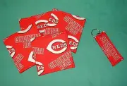 drink COASTERS SET of 4 and/or KEYCHAIN key ring CINCINNATI REDS Baseball