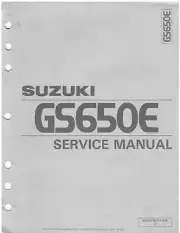 3 Hole Punched Service Work Shop Repair Manual 1981 1982 Suzuki GS650E GS650 E