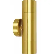 CLA Lighting Exterior Pillar Up/Down Wall Light Solid Polished Brass