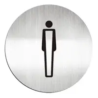 在飛比找PChome24h購物優惠-迪多Deflect-o 高質感鋁質圓形貼牌-男生洗手間 #6