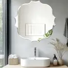 Irregular Wall Glass Mirror Beveled Edge Wall Vanity Hanging Mirror for Bathroom