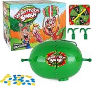 Watermelon Smash Game - Don't Crack The Watermelon, Watermelon Splash Game with Turntable, Watermelon Seeds, and Realistic Design, for Kids and Adults (Green)