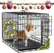 24" Dog Cage Pet Crate Puppy Cat Foldable Metal Kennel 2 Doors with Removable