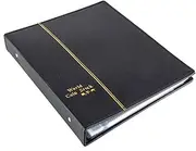 Meightai Leather 240-Pocket Paper Money Currency Album, 3-Ring Binder Currency Holders for Collectors, Collection Folder for Paper Souvenirs, Holder Book for Travel Bill/Banknote/Stamp and Cash, Black