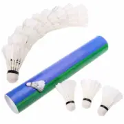 12x Badminton Balls White Goose Feather Shuttlecocks Sport Training Games High