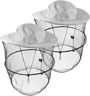 VANZACK Portable Bee Keeper Hat Grey Honeybee Sun Hat Netting Professional Beekeeping Veil for Outdoor Activities