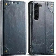 SINIANL Samsung Galaxy S23 Ultra Case Wallet, Galaxy S23 Ultra Wallet Case with Magnetic Kickstand Credit Card Holder Leather Folio Case Flip Cover for Galaxy S23 Ultra Blue