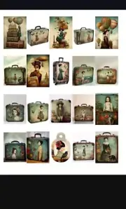 Travel Adventure Tags Junk Journal Scarpbook Usa