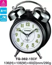 CASIO ALARM DESK CLOCK SNOOZE BELL TQ-362-1BD TQ362 NEW 12 MONTH WARRANTY