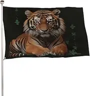 With Tiger And Paws Garden Flags Yard Flags Outdoor Heavy Duty Spun Polyester Welcome Garden Flag Seasonal Garden Flags House Flag Porch Flag Spring Garden Flag for Outside 35x59 in