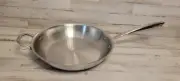 Williams Sonoma 12” Fry Pan Stainless Thermo Clad Hestan Made In Italy