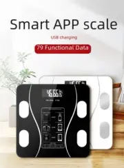 Smart Rechargeable Weight Scales with 79 Functions in White or Black