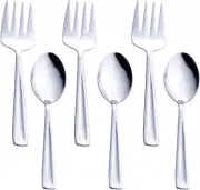 Stainless Steel Serving Spoon and Serving Fork Set, Include 3 Large Serving Spoo