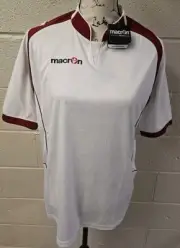 MACRON SHORT SLEEVE FOOTBALL RUGBY Shirt NEW NWT SMALL NO TEAM PLAIN LOGO