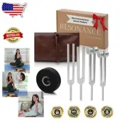 Premium Sound Therapy Tuning Forks Set with Comprehensive Guide & Activator