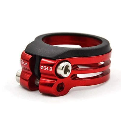 CNC Alloy Seatpost Clamp Fixed 31.8mm / 34.9mm Waterproof Superlight34.9red