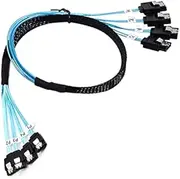Cablecc Internal SAS 4 SATA Host to 4 SATA 7pin Target Hard Disk 6Gbps Data Server Raid Cable 50cm