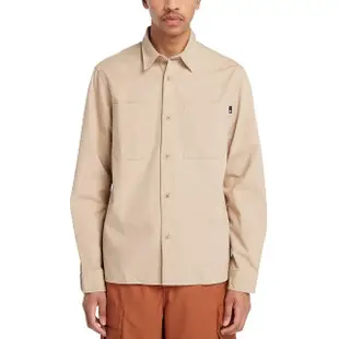【Timberland】男款卡其色棉質長袖襯衫外套(A2AV8269)
