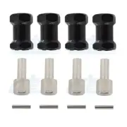 4x 12mm Wheel Hex Hub Adapter 20mm Extension For 1/10 RC Crawler SCX10 D90 Black