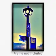 Pixel Art Poster - Blue Canton (8 Bit Psychedelic Trippy Weird Video Game Print)