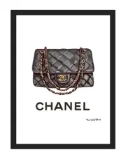 Chanel Black Purse Framed Print Wall Art