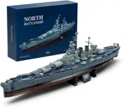 Nifeliz North Carolina Battleship Model To Build - 28 Inches Long - 1701 Pieces