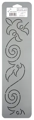 Border Quilting Stencil Swirl Leaf Floral Quilt Pattern 3" Quilters Template