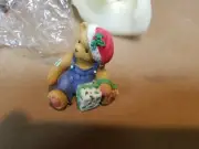 ❤️ ‘CHERISHED TEDDIES’ MINI FIGURINE ‘BOY WITH OVERALLS & SANTA’S HAT’ #707317