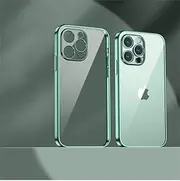 Plating Transparent Soft Silicone Case for iPhone 13 11 12 14 Pro Max Mini XR X XS SE2020 8 7 Plus Shockproof Clear Cover,T3,for iPhone 11pro