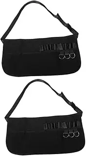 FOMIYES 2pcs Professional Barber Apron For Hairstylists Makeup Artists Work Apron Hair Tool Shear Holder Shear Holder For Stylist Hairdresser Barber Tools Organizer