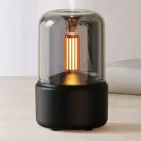 在飛比找momo購物網優惠-【BeOK】創意燭光香薰加濕器 USB桌面氣氛家用薰香水氧機