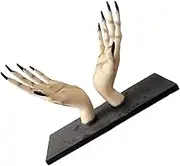 Sewroro 1 Pair Gothic Witch Hand Book Stand Halloween Resin Book Display Rack with Non Slip Base Eerie Home Decor for Cookbooks Magazines More Sturdy Versatile Desk Organizer